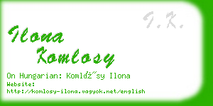 ilona komlosy business card